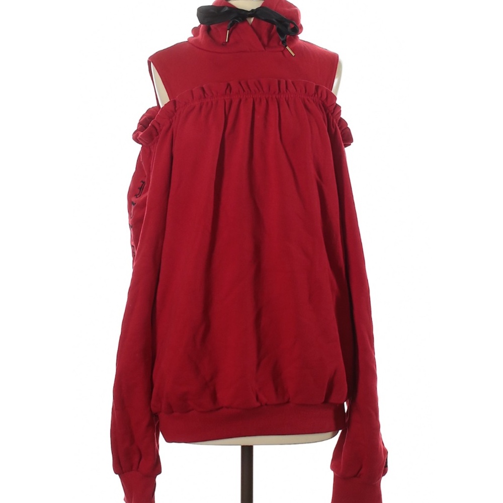 One Spo cold shoulder red hoodie sweatshirt S
